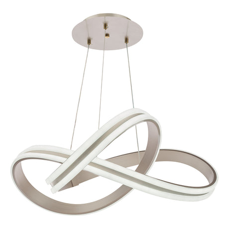 Dar Gavino Pendant Brushed Silver LED