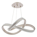Dar Gavino Pendant Brushed Silver LED