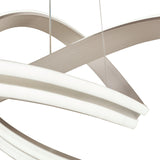 Dar Gavino Pendant Brushed Silver LED