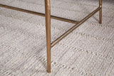 Nkuku Gilasi Cast Metal & Glass Coffee Table Antique Brass