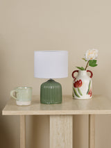Dar Gigi Twin Pack Table Lamp Green With Shade