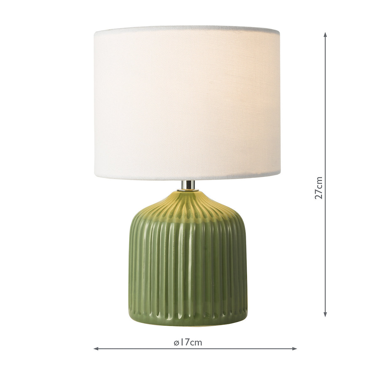 Dar Gigi Twin Pack Table Lamp Green With Shade
