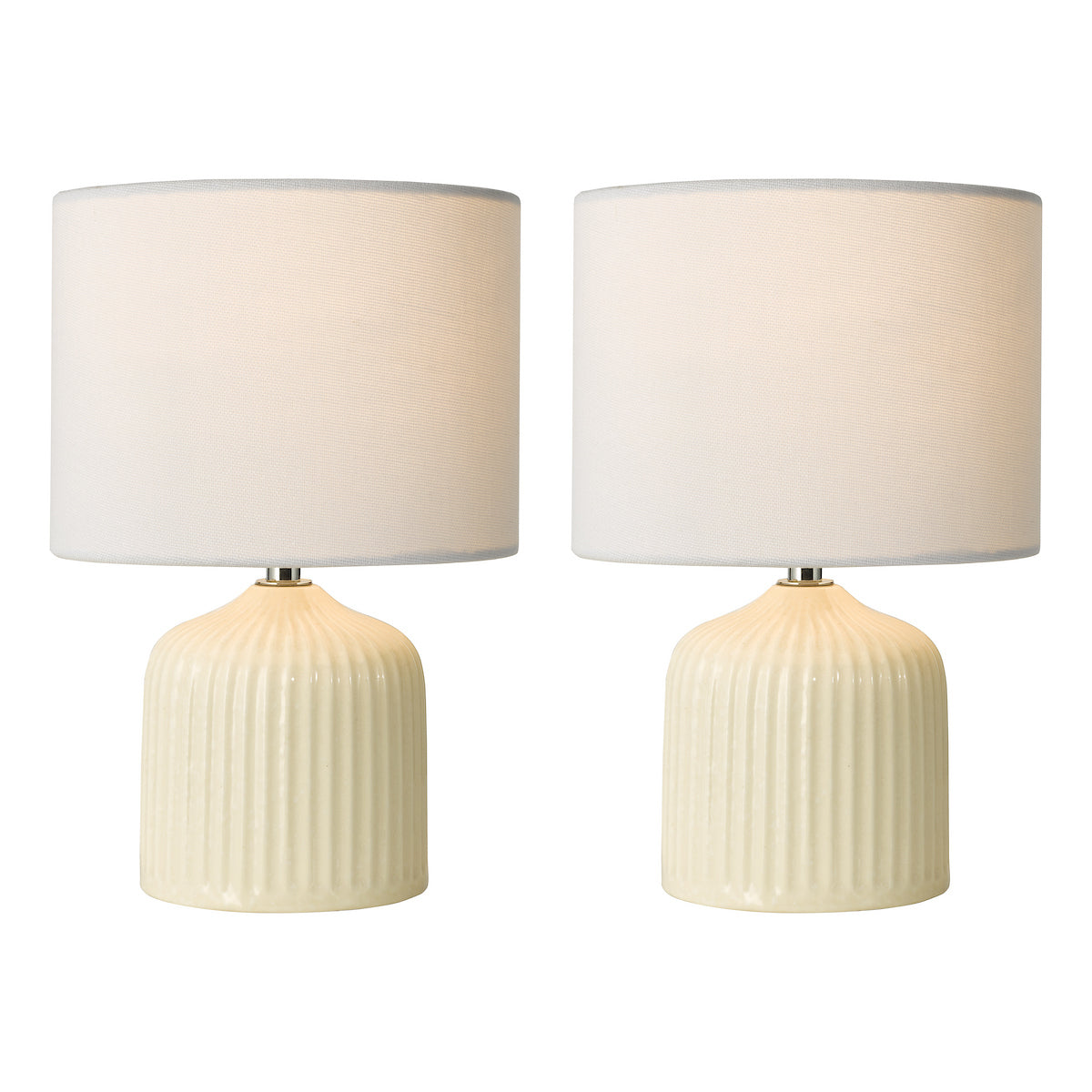 Dar Gigi Twin Pack Table Lamp Cream With Shade