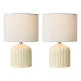 Dar Gigi Twin Pack Table Lamp Cream With Shade