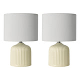 Dar Gigi Twin Pack Table Lamp Cream With Shade
