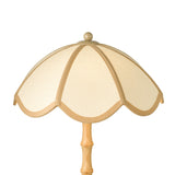 Dar Giuliana 2 Light Table Lamp Wood with Rattan Shade