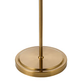 Dar Glynis Floor Lamp Antique Bronze and Ribbed Glass