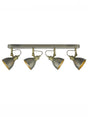 Dar Governor 4 Light Bar Spotlight Antique Chrome Antique Brass –  from Amos Lighting + Home