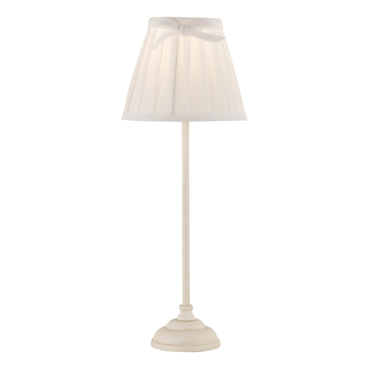Dar Grace Table Lamp Matt Cream With Pleated Shade