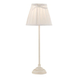 Dar Grace Table Lamp Matt Cream With Pleated Shade