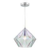 Dar Gaia Iridised Glass & Polished Chrome Pendant –  from Amos Lighting + Home