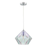 Dar Gaia Iridised Glass & Polished Chrome Pendant –  from Amos Lighting + Home