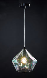 Dar Gaia Iridised Glass & Polished Chrome Pendant –  from Amos Lighting + Home