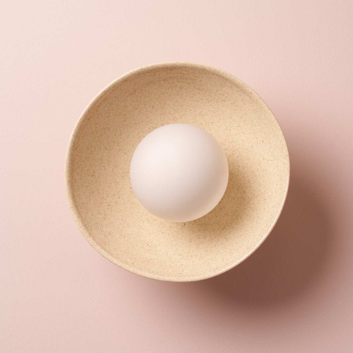 Studio Haran Small Dawn Wall Light in Ceramic and Oak