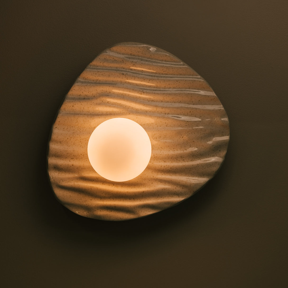 Studio Haran Towan Wall Light in Ceramic and Oak
