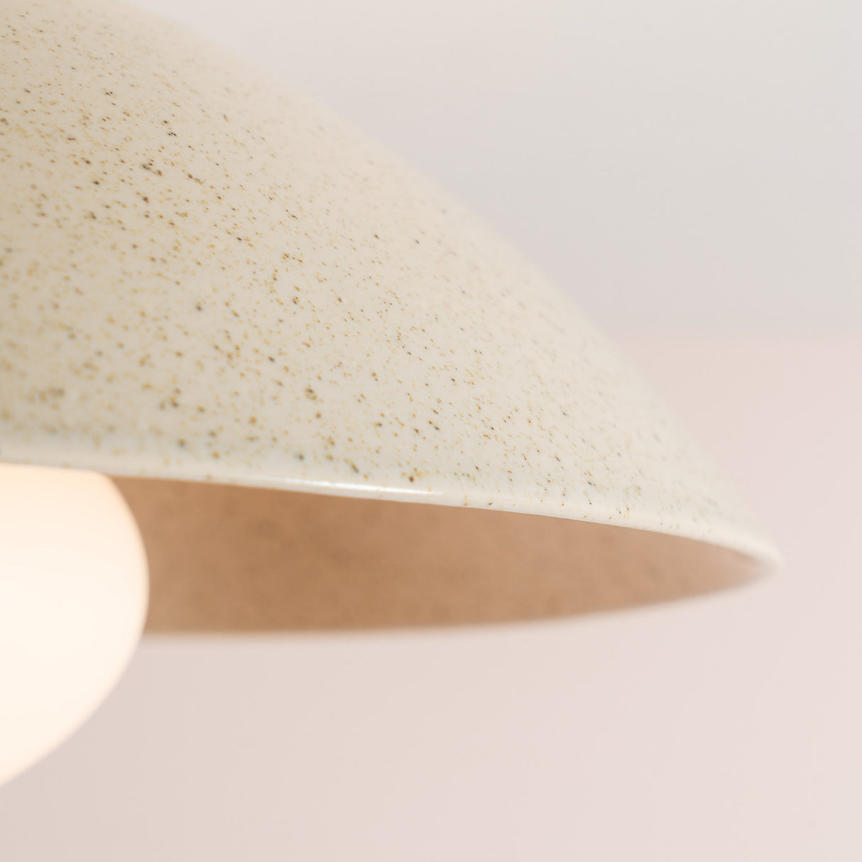 Studio Haran Dawn Flush Ceiling Light in Ceramic and Oak