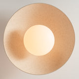 Studio Haran Dawn Flush Ceiling Light in Ceramic and Oak