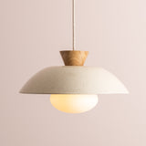 Studio Haran Dawn Pendant Light in Ceramic and Oak