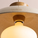 Studio Haran Dawn Pendant Light in Ceramic and Oak