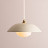 Studio Haran Dusk Pendant Light in Ceramic and Brass/Nickel