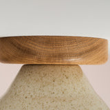 Studio Haran Element Flush Ceiling Light in Ceramic and Oak