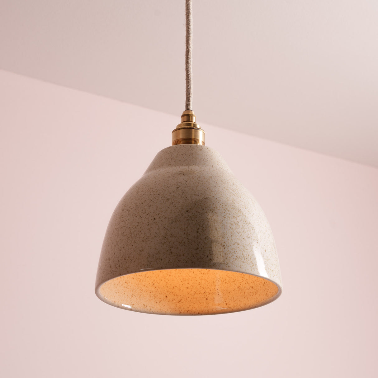 Studio Haran Element Pendant Light in Ceramic and Brass/Nickel