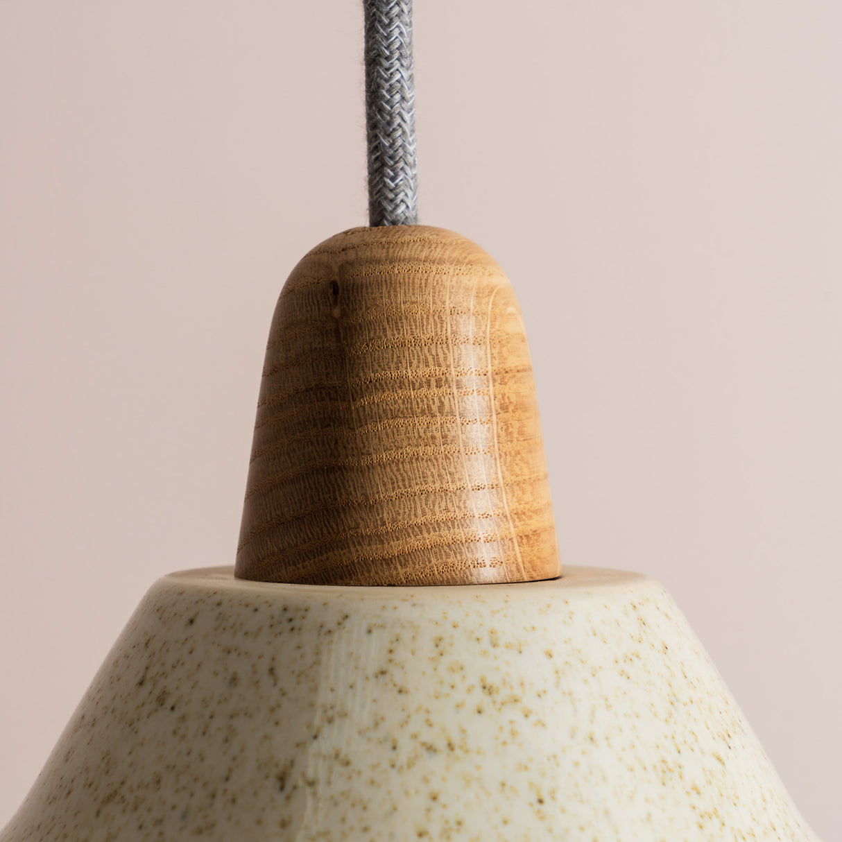 Studio Haran Element Pendant Light in Ceramic and Oak
