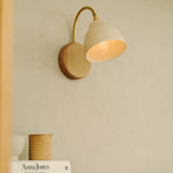 Studio Haran Flex Wall Light in Brass/Nickel, Ceramic and Oak