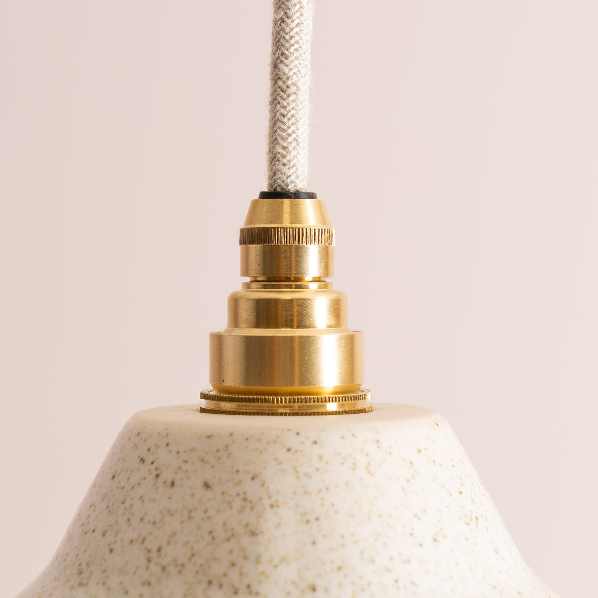 Studio Haran Small Element Pendant Light in Ceramic and Brass/Nickel