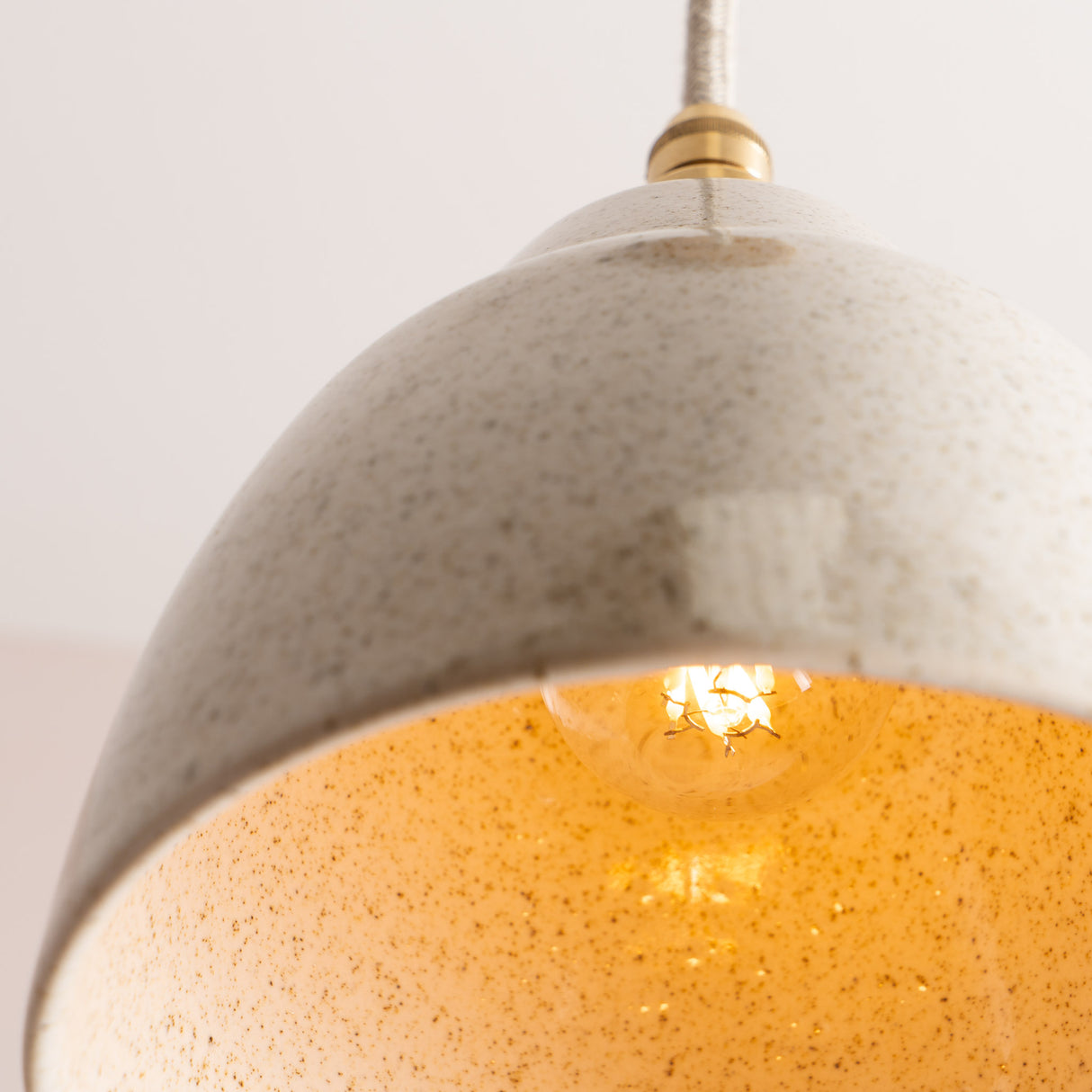 Studio Haran Small Element Pendant Light in Ceramic and Brass/Nickel
