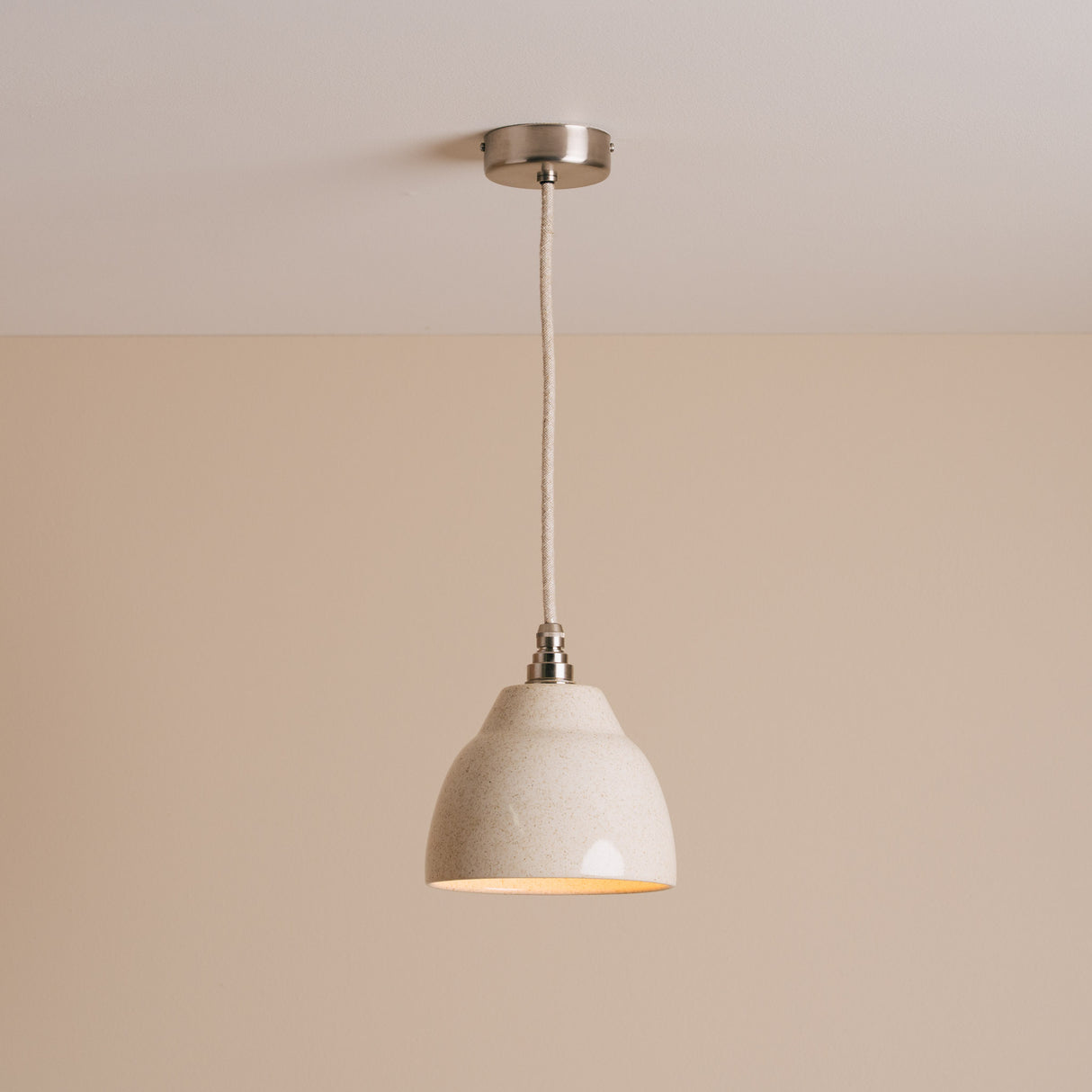 Studio Haran Small Element Pendant Light in Ceramic and Brass/Nickel