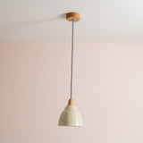 Studio Haran Small Element Pendant Light in Ceramic and Oak