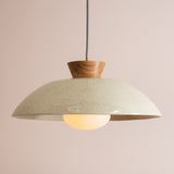 Studio Haran XL Dawn Pendant Light in Ceramic and Oak