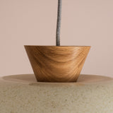 Studio Haran XL Dawn Pendant Light in Ceramic and Oak