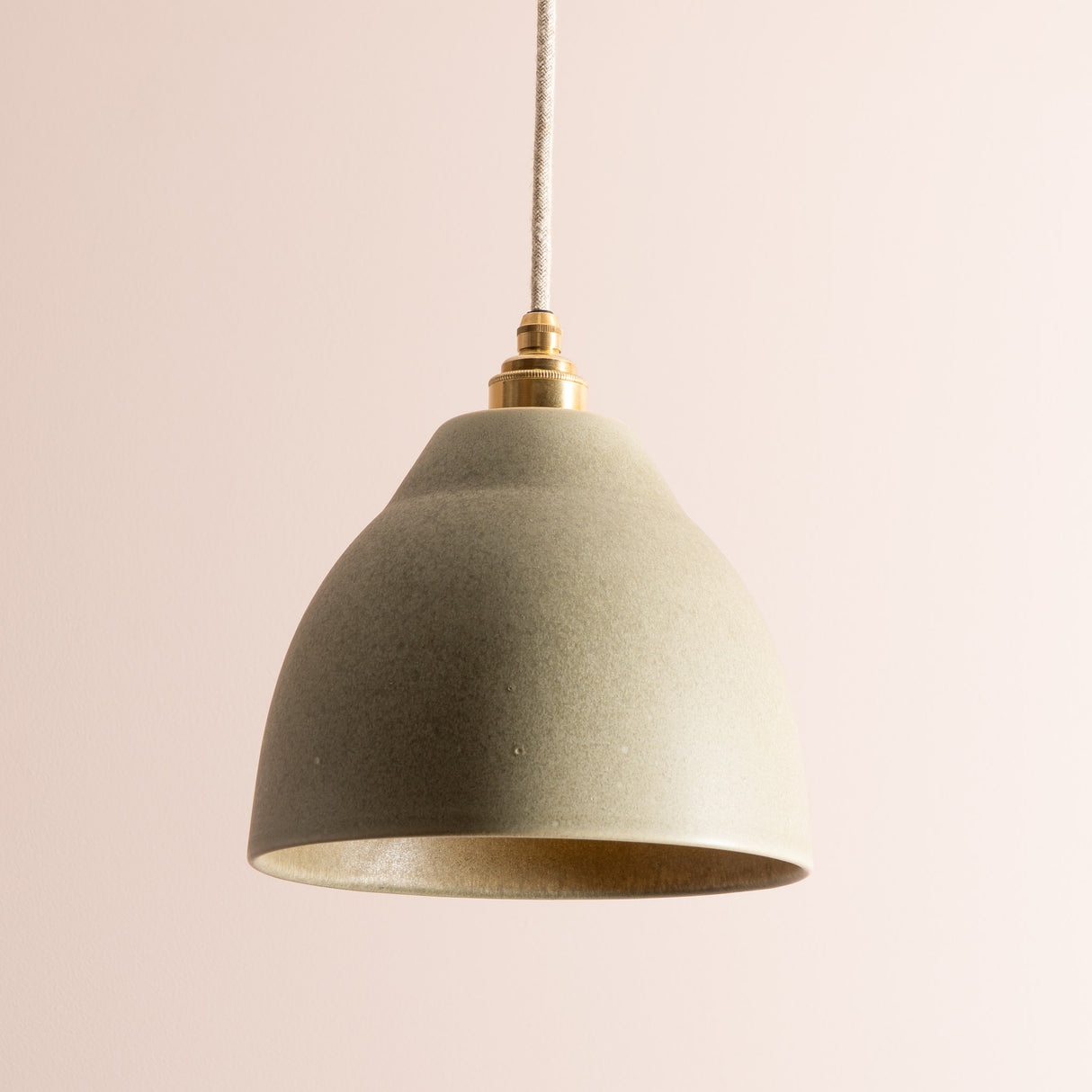 Studio Haran Element Pendant Light in Ceramic and Brass/Nickel