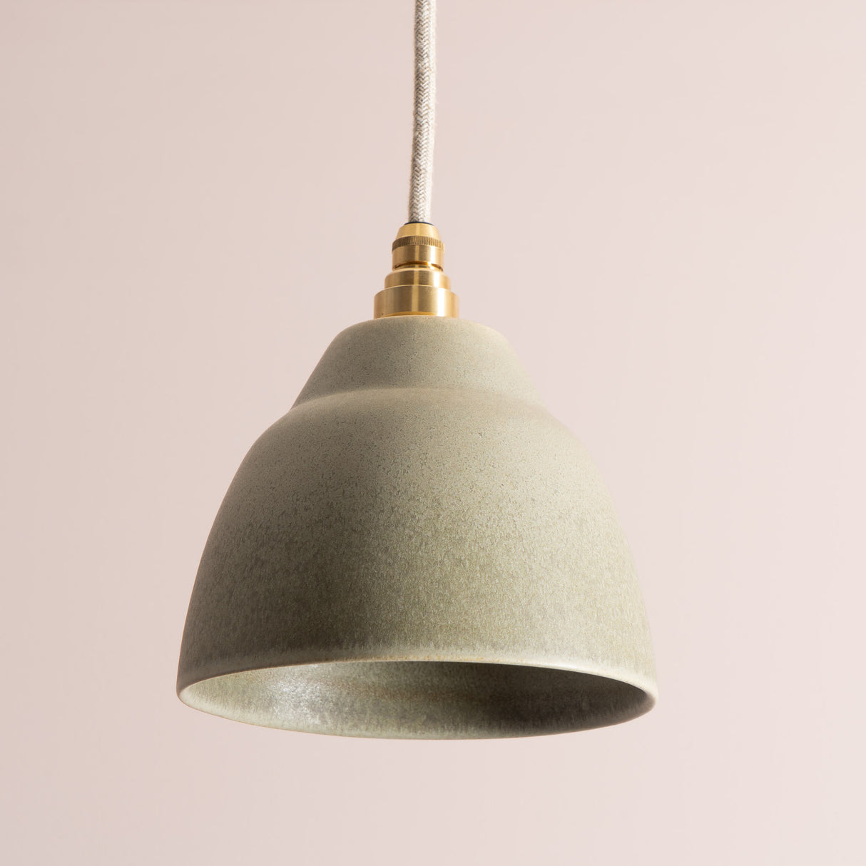 Studio Haran Small Element Pendant Light in Ceramic and Brass/Nickel