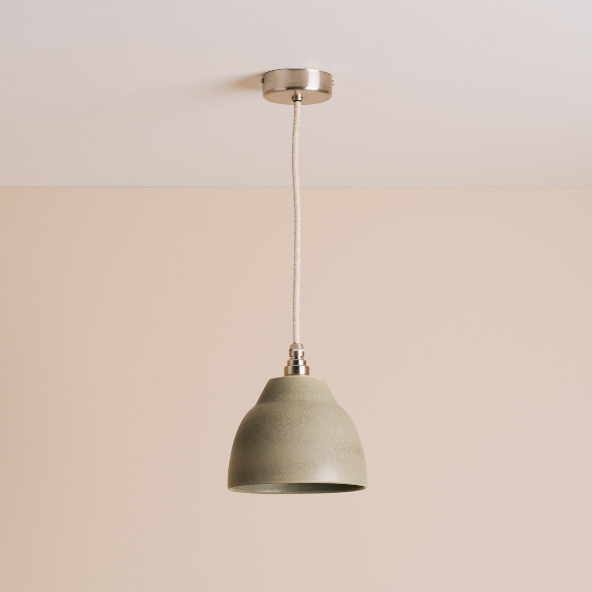 Studio Haran Small Element Pendant Light in Ceramic and Brass/Nickel