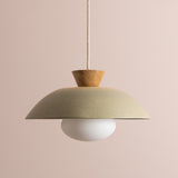 Studio Haran Dawn Pendant Light in Ceramic and Oak
