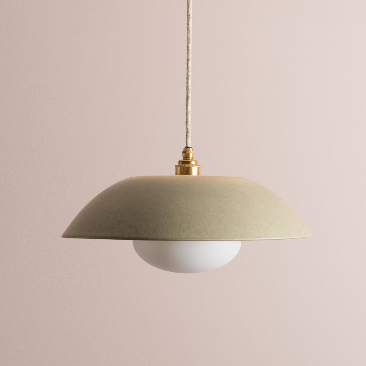 Studio Haran Dusk Pendant Light in Ceramic and Brass/Nickel