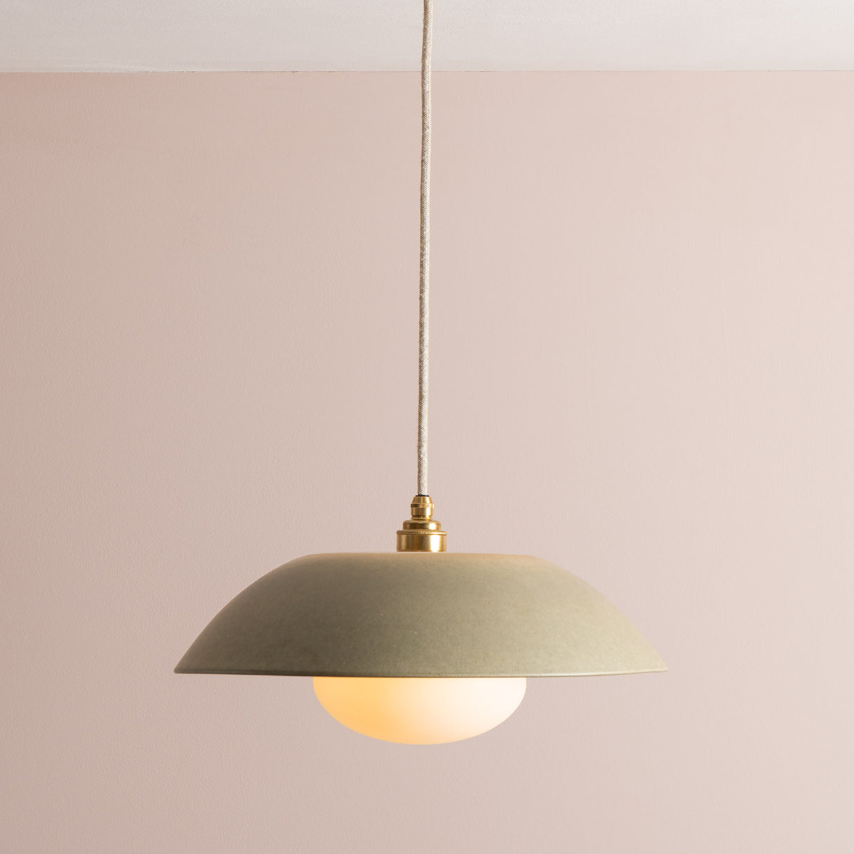 Studio Haran Dusk Pendant Light in Ceramic and Brass/Nickel