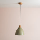 Studio Haran Small Element Pendant Light in Ceramic and Oak