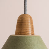 Studio Haran Small Element Pendant Light in Ceramic and Oak