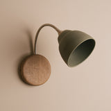 Studio Haran Flex Wall Light in Brass/Nickel, Ceramic and Oak
