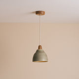 Studio Haran Small Element Pendant Light in Ceramic and Oak