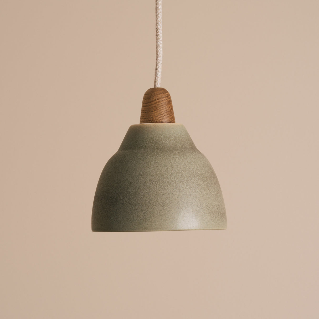 Studio Haran Small Element Pendant Light in Ceramic and Oak