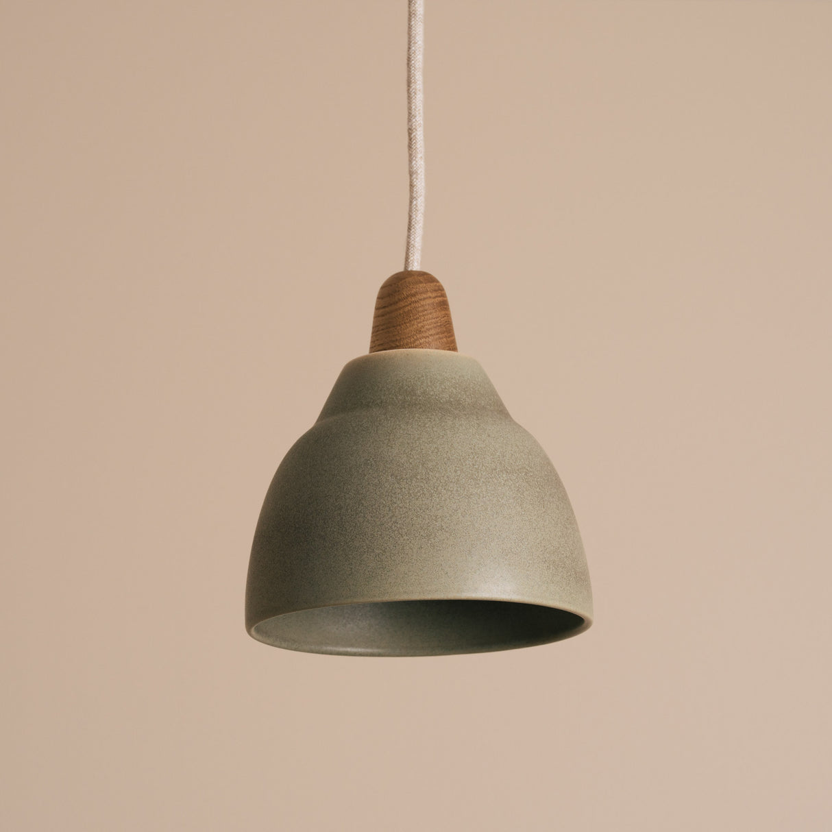 Studio Haran Small Element Pendant Light in Ceramic and Oak