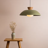 Studio Haran XL Dawn Pendant Light in Ceramic and Oak