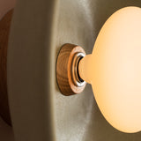 Studio Haran XL Dawn Flush Wall Light in Ceramic and Oak