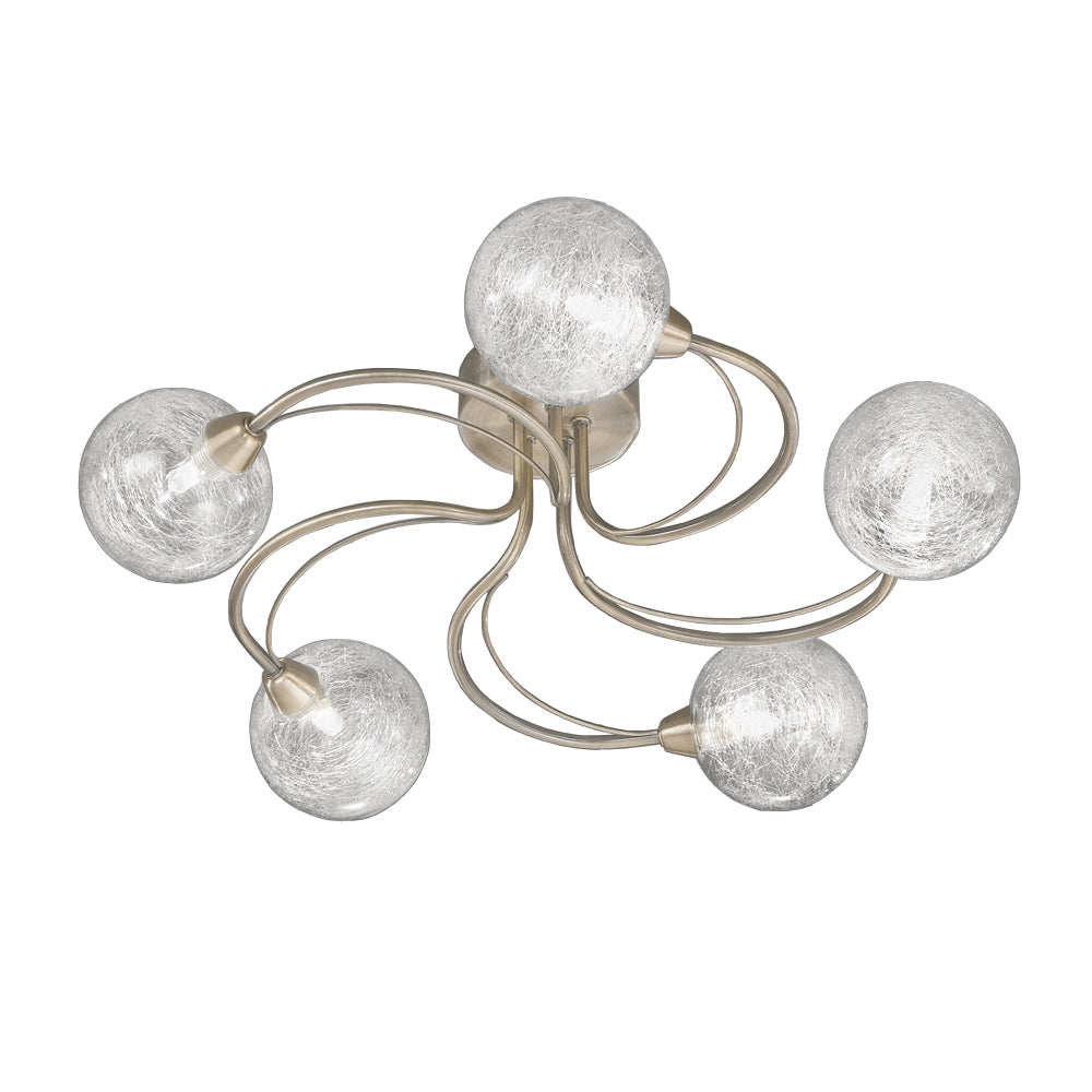 Franklite Gyro 5lt Flush Ceiling Light Bronze