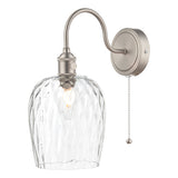 Dar Hadano Wall Light Antique Chrome With Clear Dimpled Glass Shade –  from Amos Lighting + Home